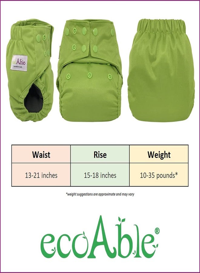 Ecoable Reusable Diaper Cover: Waterproof Shell for Baby Prefold Cloth Diapers, Flats, Fitted or Inserts (Black Arrow) - Image 2